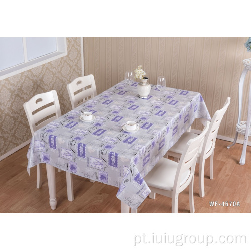 Toalha de mesa de PVC impermeável com estampa floral